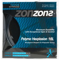 SET DE CORDA ZONS POLYMO HEXPLOSION 16L 1.28 - PRETO